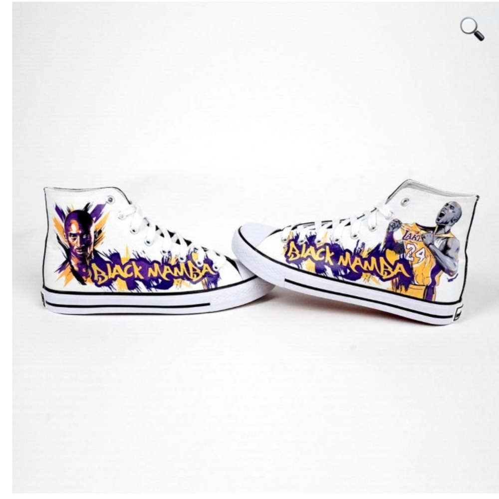 Black Mamba -Dual Tone Canvas High Top Unisex Size (8) New With Box